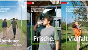 Die Motive zeigen Menschen aus der Stadt, die auf Land und Hof in den Genuss der Leistungen der Schweizer Bäuerinnen und Bauern kommen...