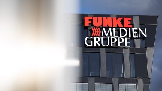Zur Funke Mediengruppe gehören 12 Tageszeitungen und über 50 Zeitschriften sowie Online-Portale und Radios. Allein im neuen Medienhaus in Essen arbeiten 1'000 Mitarbeitende, deutschlandweit 6'000...   (Bild: © Funke)