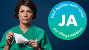 Vorlagen mit Unterstützung von Mitte-links, wie die «Pflegeinitiative», finden mehr Zuspruch in den Medienberichten als Vorlagen von Mitte-rechts. (Bild © syna.ch)