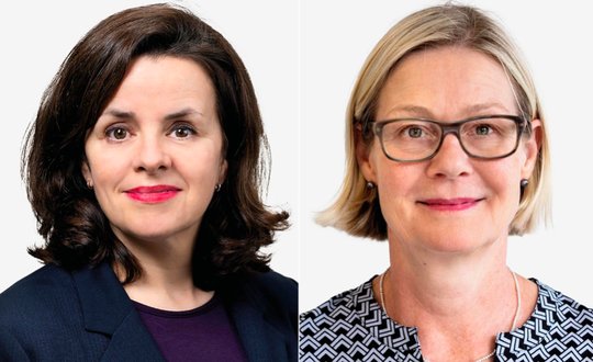 Karin Britsch (Nachrichtenredaktion / Teletext) und Karoline Arn (Tagesgespräch / Debatten) stossen neu zur Kern-Chefredaktion CR Audio (Bild © SRF/Oscar Alessio/Charles Benoit)