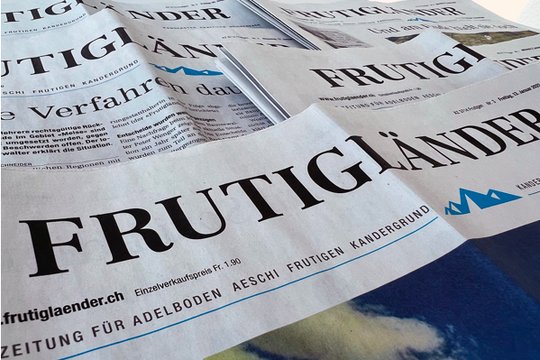 Umbruch bei der Lokalzeitung aus dem Berner Oberland: Redaktion wird neu aufgestellt... (Bild: Screenshot frutiglaender.ch)