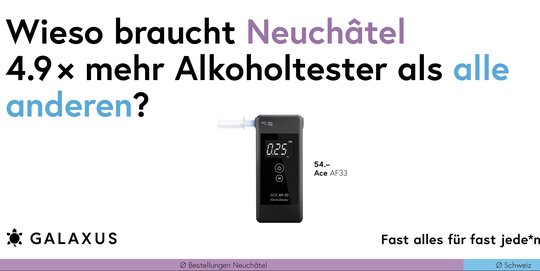«Lügen Daten doch? Oder hat die Welt hinter all ihren komplexen Gesetzen doch einen Sinn für ehrlichen Humor?», fragt Galaxus rhetorisch...    (Bild: Galaxus/zVg)