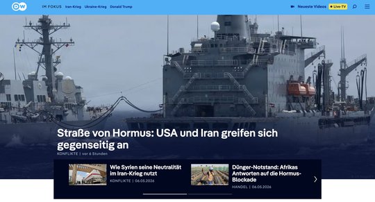 Die Deutsche Welle müsse nicht weniger, sondern deutlich mehr Mittel erhalten, sagt Mika Beuster… (Bild: Screenshot dw.com)