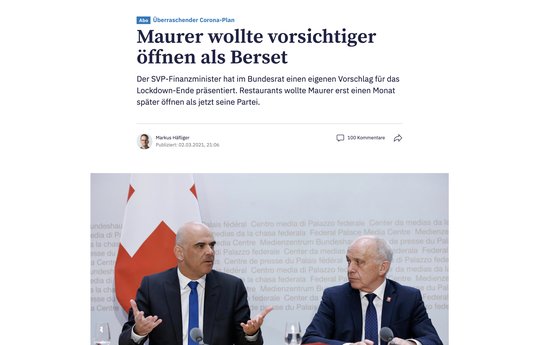 Bundesrat Ueli Maurer sah sich veranlasst, auf diesen «Tagi»-Bericht zu reagieren... 