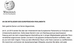 Offener Brief von Wikipedia an die EU