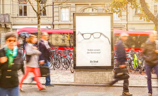 Fünf Millionen Franken zahlt Goldbach Neo pro Jahr für die Berner Konzession: Plakatfläche am Hirschengraben. (Bild © Goldbach Neo)