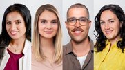 Zehn Episoden mehr pro Jahr, vier neue Gesichter im «rec.»-Team: Sofika Yogarasa, Elma Softic, Matthias von Wartburg, Rahel Lenz...  (v.l. Bild © SRF)