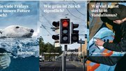 Die laufende Kampagne ist auf allen digitalen Kanälen des «Tages-Anzeigers», auf Printinseraten und Plakaten sowie im Digital-Out-of-Home zu sehen...