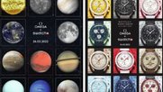 Teaser und Auflösung: die preisgekrönten Anzeigen für die MoonSwatch...           (Bild: Swatch)