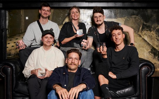 Die Kreativ-Stars von morgen: Philipp Klink, Alina Biedermann, Cedric Fuchs, Sebastian Danielsson, Gaston Filippo und Johnny Grubenmann (v.l.n.r.)…         (Bild ADC zVg.)