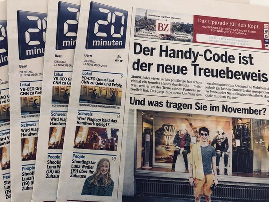 «20 Minuten» konnte innerhalb der TX Group 2021 das stärkste Umsatzwachstum erreichen...        (Bild: 20 Minuten)