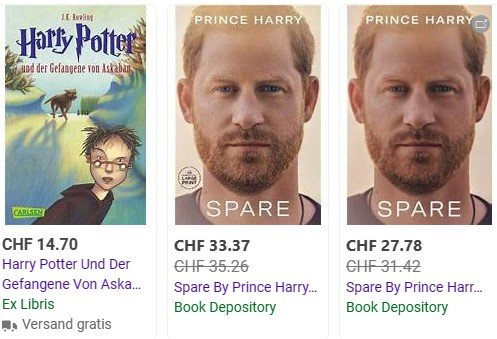 Nur die Bücher von Harry Potter haben sich am ersten Tag so gut verkaufen können wie die Memoiren des anderen Harry aus dem englischen Königshaus…        (Screenshot Shop)