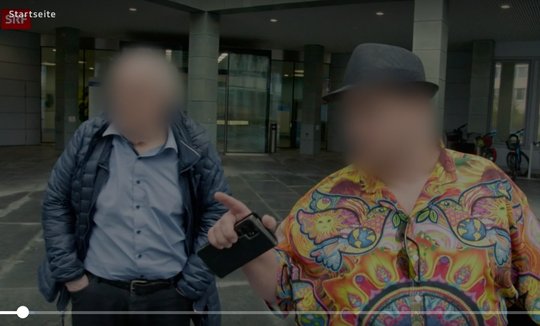 In der Sendung ging es unter anderem um «zwei Stalker aus dem Kanton Zürich, die sich nicht als solche sehen»... (Bild: Screenshot srf.ch)