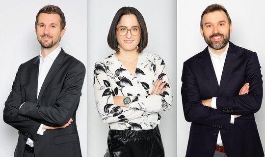 Drei Neue in der Agenturführung: Michael Köpfli, Claudia Eugster und Mikis Graf. (v.l.n.r.) (Bilder zVg)