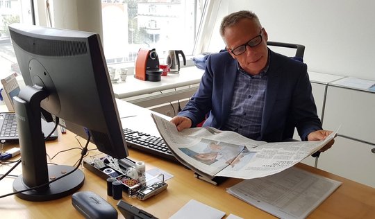 Balz Bruder 2018 in seinem Büro in Solothurn... (Bild © Lea Durrer)