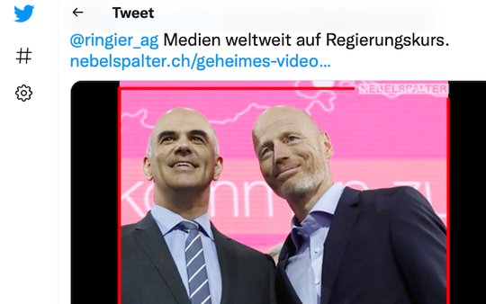 Die meisten Tweets, die der Ringier-Chef erntete, waren kurz und schmerzhaft. (Screenshot Twitter)