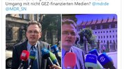 Das Logo von Bild TV wurde beim MDR «aus ästhetischen Gründen» retuschiert…. 