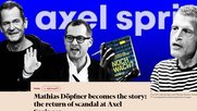 Die «Financial Times» hat analysieren lassen, wie fest Mathias Döpfner bei Springer noch im Sattel sitzt. Illustriert wurde der Artikel mit Döpfner, Julian Reichelt und Benjamin von Stuckrad-Barre…       (Screenshot Financial Times)