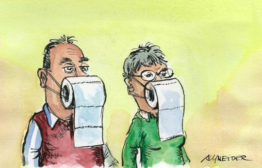Humor hilft immer. Selbst bei Covid-19. (Bild © Carlo Schneider)