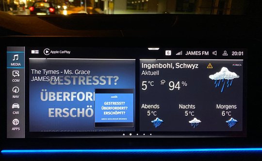 Mit einem statischen Bild werden die Senderlogos oder die Plattencovers überspielt...(Bild © DAB Network)