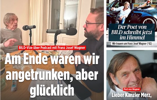 Wagner mochte es, «auf der Rasierklinge» zu schreiben... (Bild: bild.de Screenshot Klein Report)