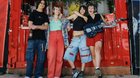 Die jungen Musiktalente Elio Banzer, Léa Lushnycky, Fiona Bosshard und Ava Seewer (v.l.n.r.) feiern ihren Auftritt am Berner Gurtenfestival... (Bild: zVg / © Nader Ben Belgacem)