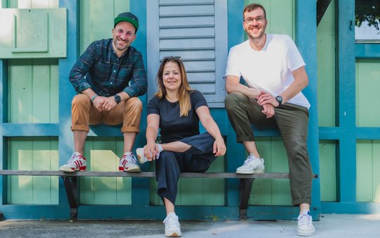 Sie wollen Websites von KMU aufpeppen: Marc Boltshauser, Amanda Hermann, Claudio Hetzel (v.l.n.r.) (Bild zVg)