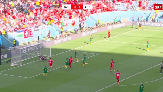 Nur 777'000 TV-Zuschauer jubelten in der Deutschschweiz beim Siegestreffer von Breel Embolo kurz nach der Pause. (Screenshot SRF)