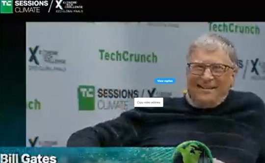 Bill Gates kann bei einem Talk auf «Techcrunch» dem NFT-Markt keine goldene Zukunft versprechen...        (Screenshot)
