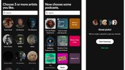 Vorauseilende Personalisierung: Spotify verlangt von den Usern, drei Künstlernamen anzugeben, um die App zu starten. (Bild Screenshot INMA)