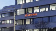 Bei der APG an der Zürcher Giesshübelstrasse 4 brennt im Chef-Büro noch Licht... (Bild: APG/Webseite)