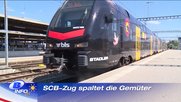 Vorbei die Zeiten, in denen der SCB-Zug sogar im Regional-TV für Schlagzeilen sorgte...  (Bild Screenshot TeleBielingue)