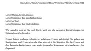 Gesprächsstoff für den Internationalen Frauentag am 8. März: Bei Tamedia herrsche «eine von Männern geprägte Betriebskultur» und Frauen würden benachteiligt...