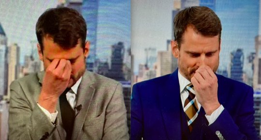 Roger Aebli war am Samstag während einer Live-Schaltung zu Venezuela ausgefallen. Am Sonntag geriet er erneut ins Stocken... (Bild: SRF-Screenshot KR)