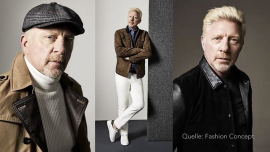 Boris Becker: Designer, Model und immer wieder Geschäftsmann....