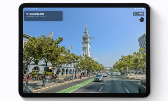 Apple-Autos machen ab Mittwoch Aufnahmen von der Ostschweiz, Zentralschweiz, Nordwestschweiz und von Zürich... (© Bild: Apple)