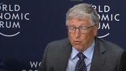 Bill Gates kündigte am Mittwoch auf dem Weltwirtschaftsforum in Davos eine Expansion der «The First Movers Coalition» an…           (Bild: Screenshot WEF-Stream)