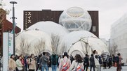 Das Thurgauer Unternehmen Nüssli hat die Länderpavillons der Schweiz, Österreichs, Usbekistans, Brasiliens und Kuwaits realisiert...   (Bild: zVg/van der Ben Marike)