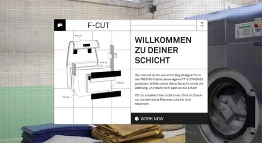 Die Landing-Page von Freitag für sein eigenes Taschen-Design...          (Bild: Dept)