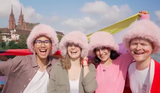 Jubel am Rheinknie: 66,6 Prozent der Basler und Baslerinnen stimmten für den Kredit des Megaevents... (Bild: Screenshot Youtube)