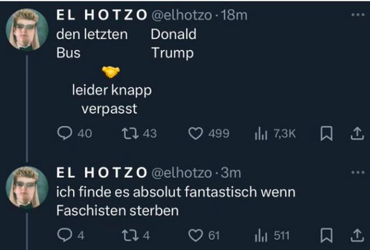 Bei den makaberen Äusserungen handle es sich «offenkundig um Satire», befand ein Berliner Gericht... (Bild: Screenshot X)