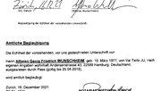 Wahlannahmeerklärung vom 16.12.2021