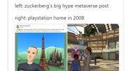 Zuckerberg erntet Spott und Häme für sein «VR-Selfie»…       (Bild: Twitter, Facebook)