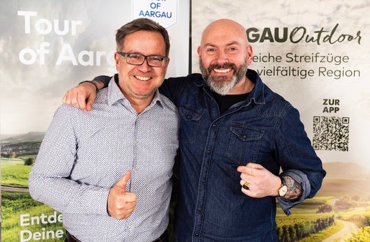 Holger Czerwenka, Direktor von Aargau Tourismus, und Dennis Lück...          (Bild zVg.)