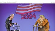 Lustig, aber mit Bart: Comic von April 2023 in der «NZZ am Sonntag» von Januar 2024...      (Ausschnitt aus chappatte.com) 