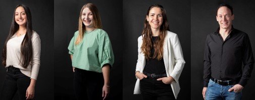 Anna-Maria Galeano, Mareike Pässler, Daniela Schürmann und Michael Niderwolfsgruber haben bei BlueGlass angeheuert...             (Bilder: zVg)