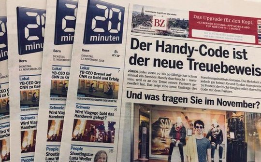 Der Reichweiten-König «20 Minuten» verlor in der Deutschschweiz fast 100'000 Print-Leserinnen und Leser...