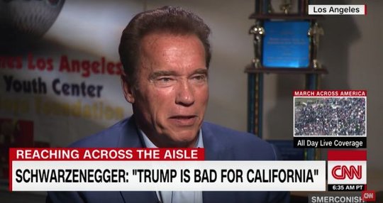 Schwarzenegger lässt jetzt seine finanziellen Muskeln spielen im US-Wahlkampf...