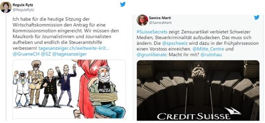 Die SP hat umgehend eine Medienkonferenz organisiert. Die Räte und Rätinnen twittern...
