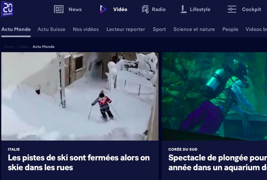 Für das neue Format «20 minutes NOW!» will der Verlag zwölf Video-Journalisten engagieren. (Bild Screenshot 20 Minutes)